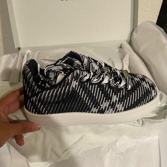 Burberry Box Check Knit Low-Top Sneakers 38